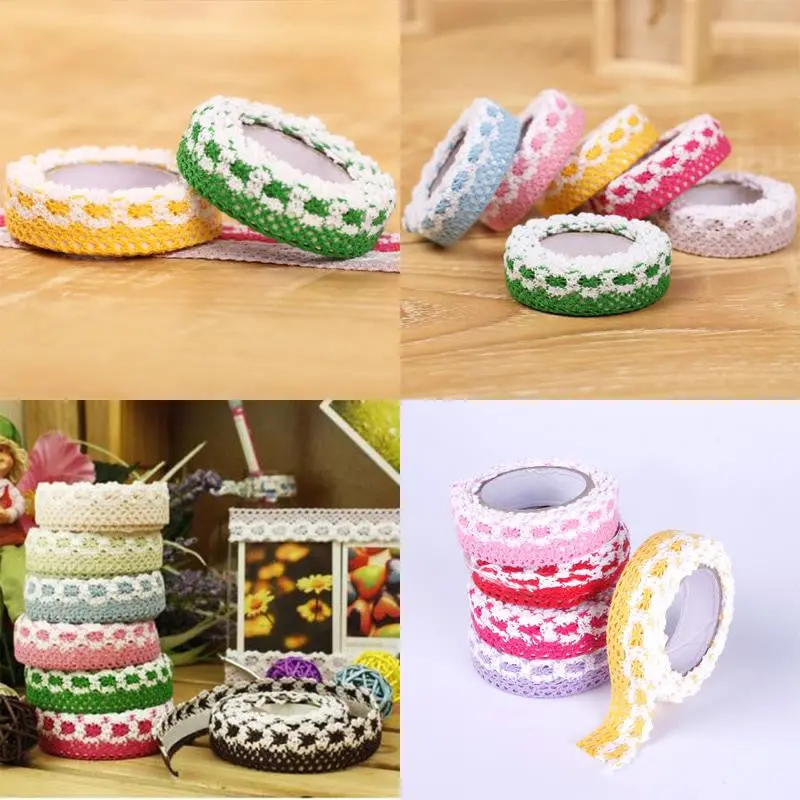 Diy Fabric Lace Adhesive Tape Cute Decorative Sticker Creative Stationery 69605 1