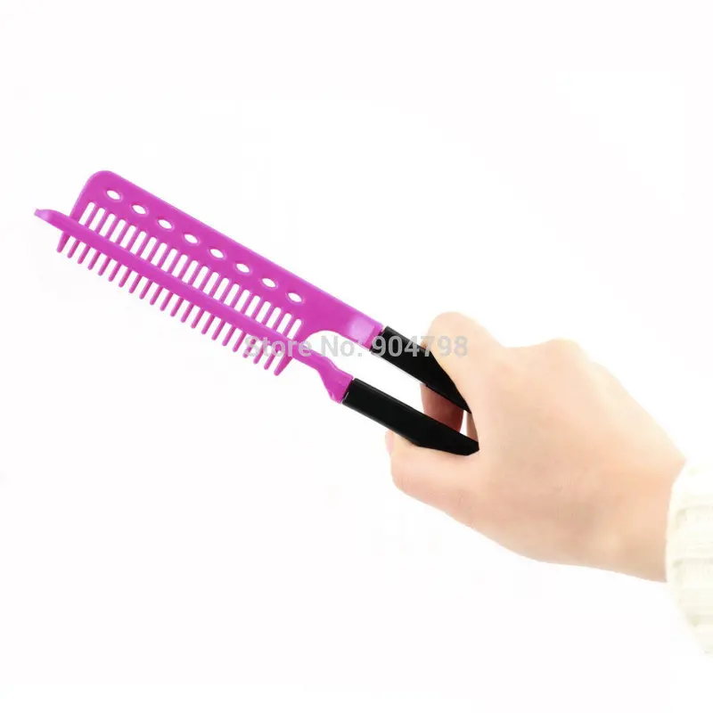 Diy Salon Hairdress Styling V Comb Hair Straightener Flat Irons Straightening 1