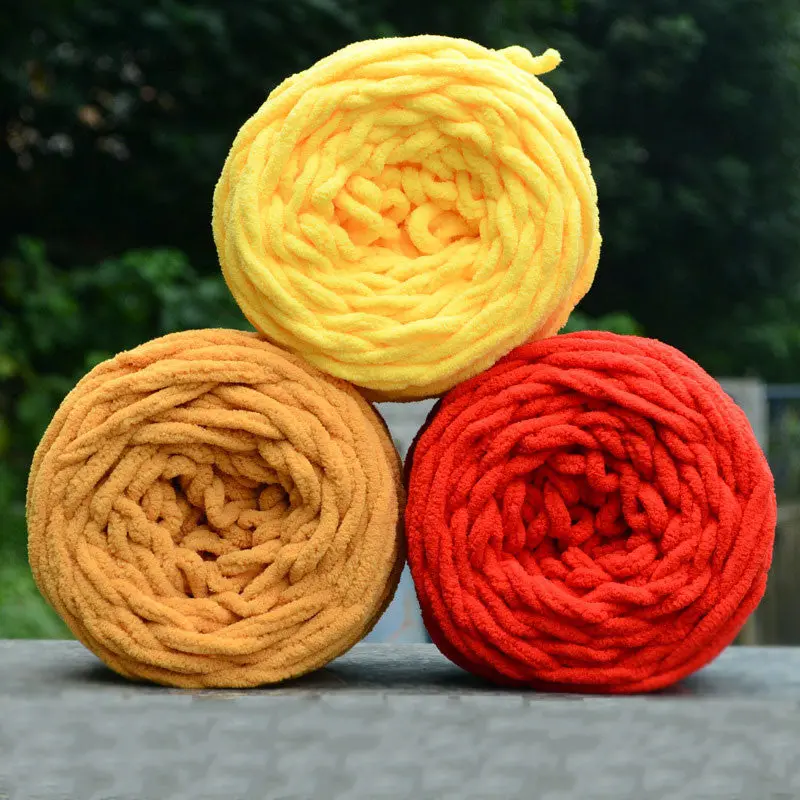 Diy Soft Knitting Chunky Towelling Wool Ball Skein Scarf Yarn Pure Color Cute 100G 80465 1