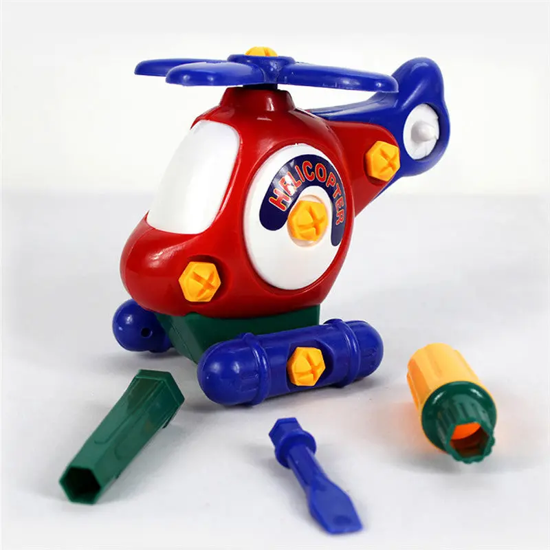 Diy Toys For Children Disassembly Assembly Cartoon Plastic Airplane Toy Educational Baby Boys Toys 1