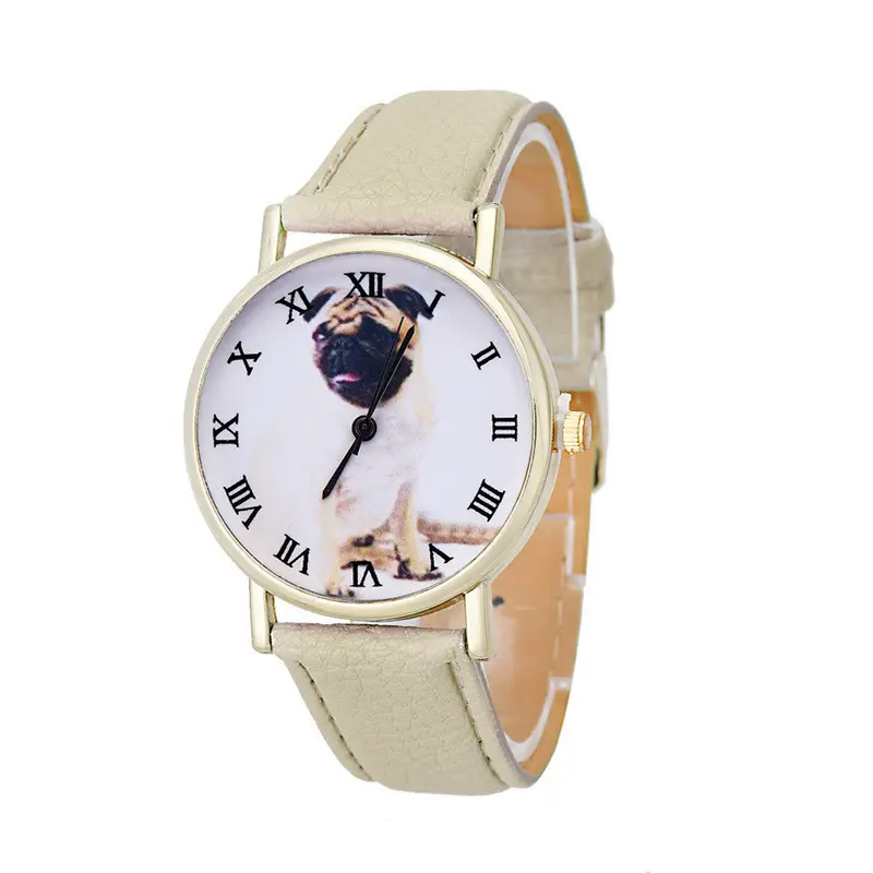 Dog Patterns Leather Band Analog Korean Mini Watch Luxury Brand Whatch Quartz Vogue Wrist Watches 1