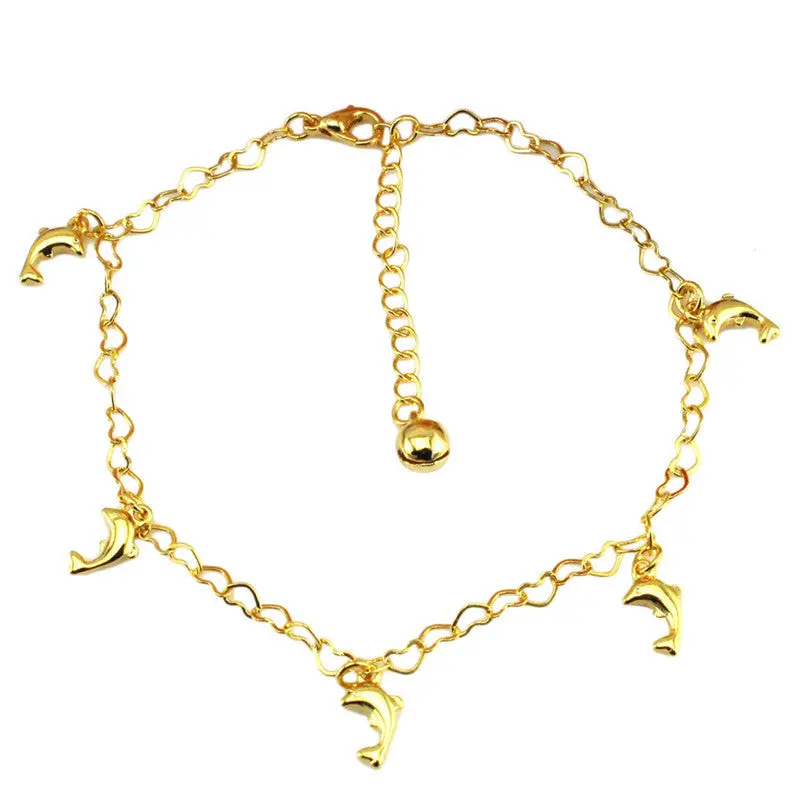 Dolphin Chaine Anklet Bracelet For Women Girl Gift Pulseras Tobilleras Beach Foot Jewelry Gold Ankle Bracelets On The Leg 1
