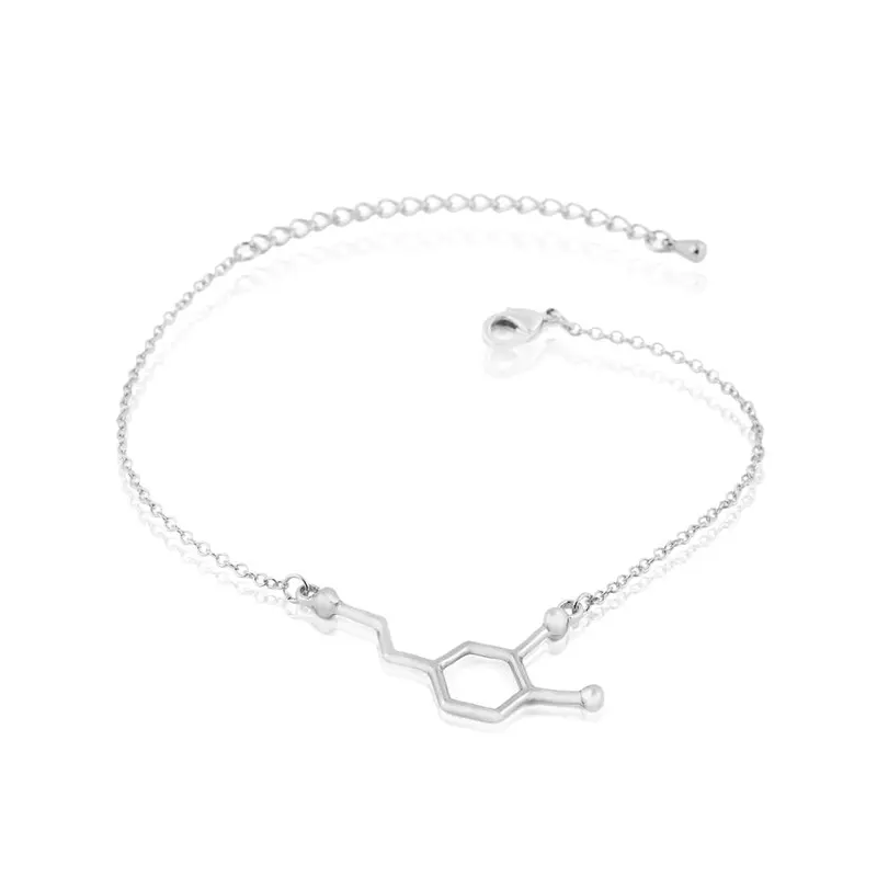 Dopamine Molecule Charm Bracelets Link Chain Bracelets Party Gift B036 2