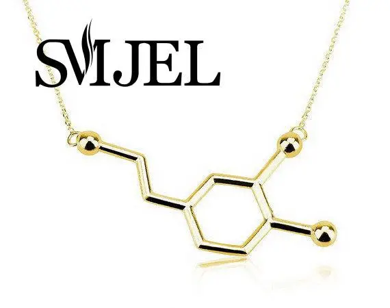 Dopamine Molecule Necklace Chemistry Necklace Structure Necklaces N140 1