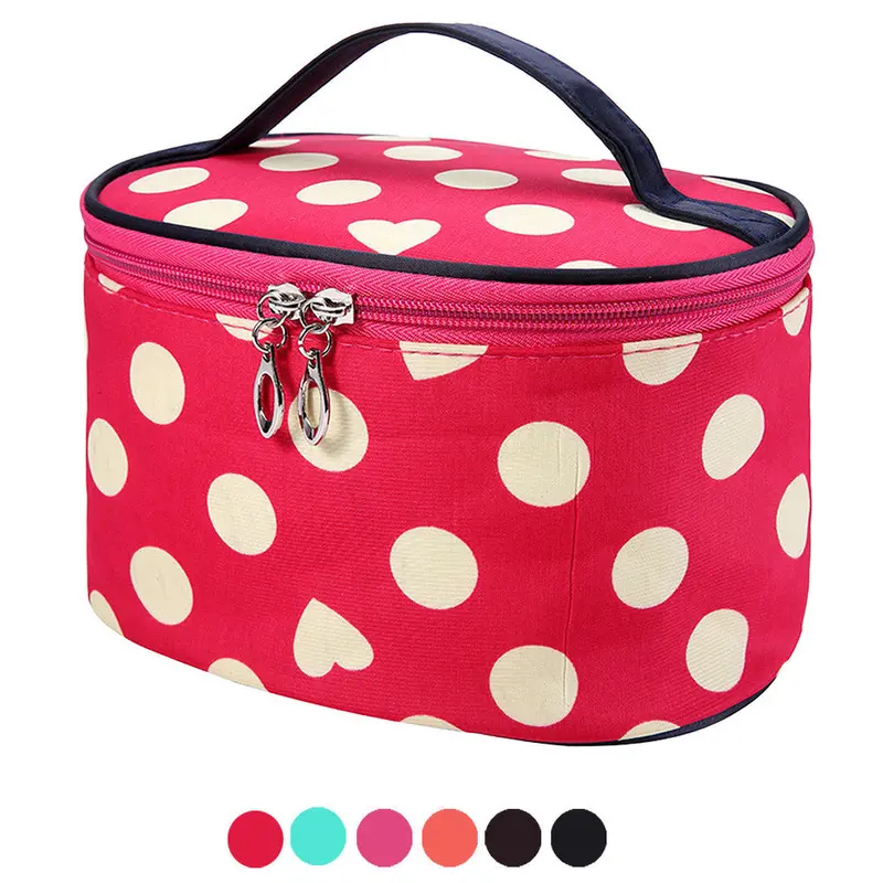Dot Toiletry Bag Cosmetic Case Bag Large Capacity Portable Women Makeup Cosmetic Bags Storage Travel Bags 2