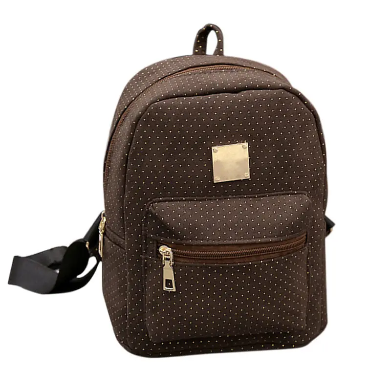 Dots Printing Women Backpack Pu Travel School Bag For Teenagers Leather Backpack Women Mochila Feminina Satchel 1