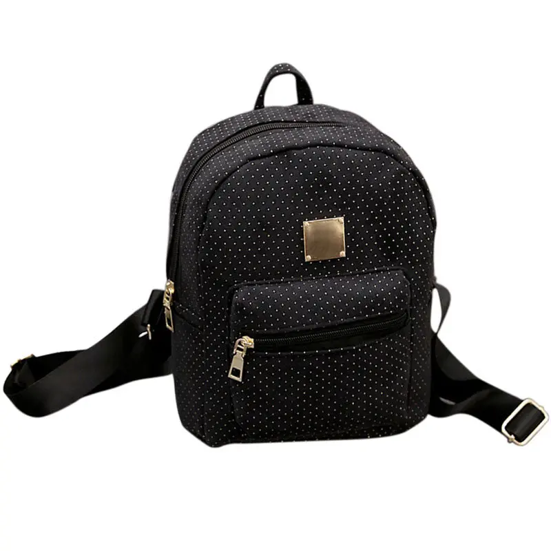 Dots Printing Women Backpack Pu Travel School Bag For Teenagers Leather Backpack Women Mochila Feminina Satchel 2