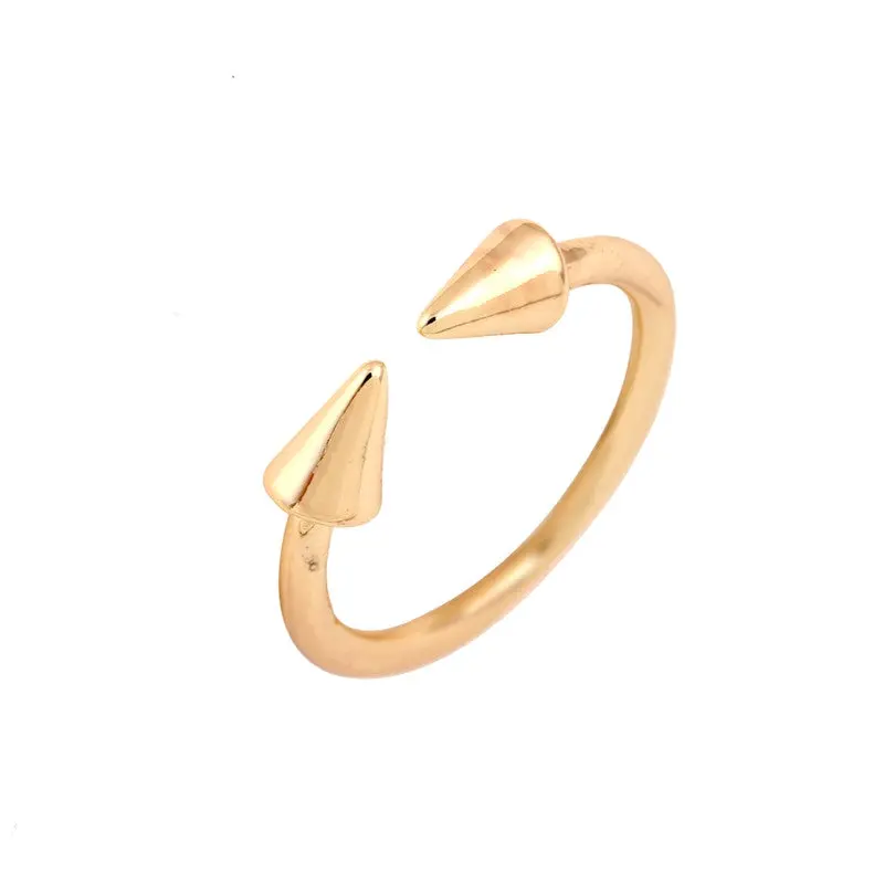 Double Arrow Ring Rose Gold Rose Gold Plated, Everyday Jewelry Simple Adjustable Rings 1