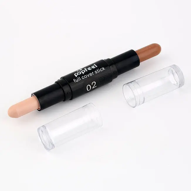 Double-Ended 2 In1 Contour Stick Makeup Creamy Highlighter Bronzer Create 3D Face Make Up Concealer Full Cover Blemish 2