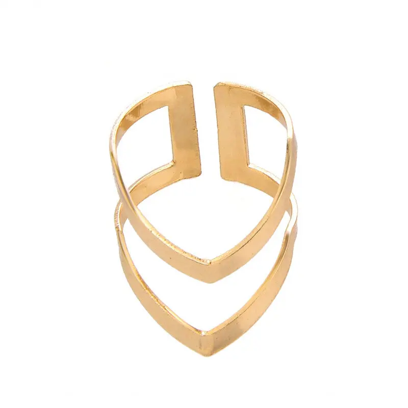 Double V Ring ,Double Lines V Chevron Ring Gift R248 1