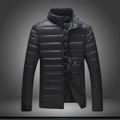 Down Coat White Duck Down Warm Coats Slim Fits Jackets Both Side Wearable Casual Outwears S- 1