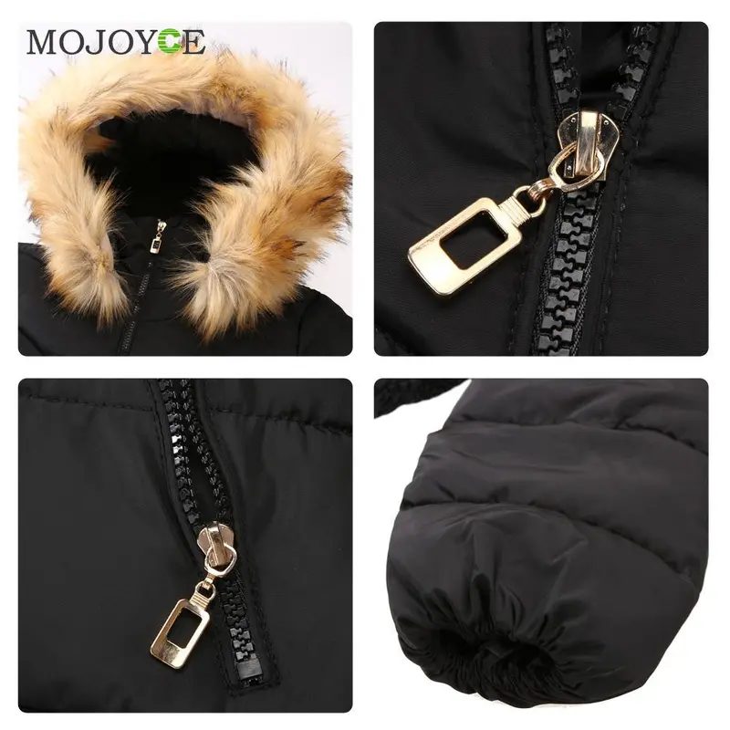 Down Cotton Parka Short Coat Faux Fur Collar Hooded Quilted Women Jacket Slim Short Down Jacket Plus Size Down Coat 7