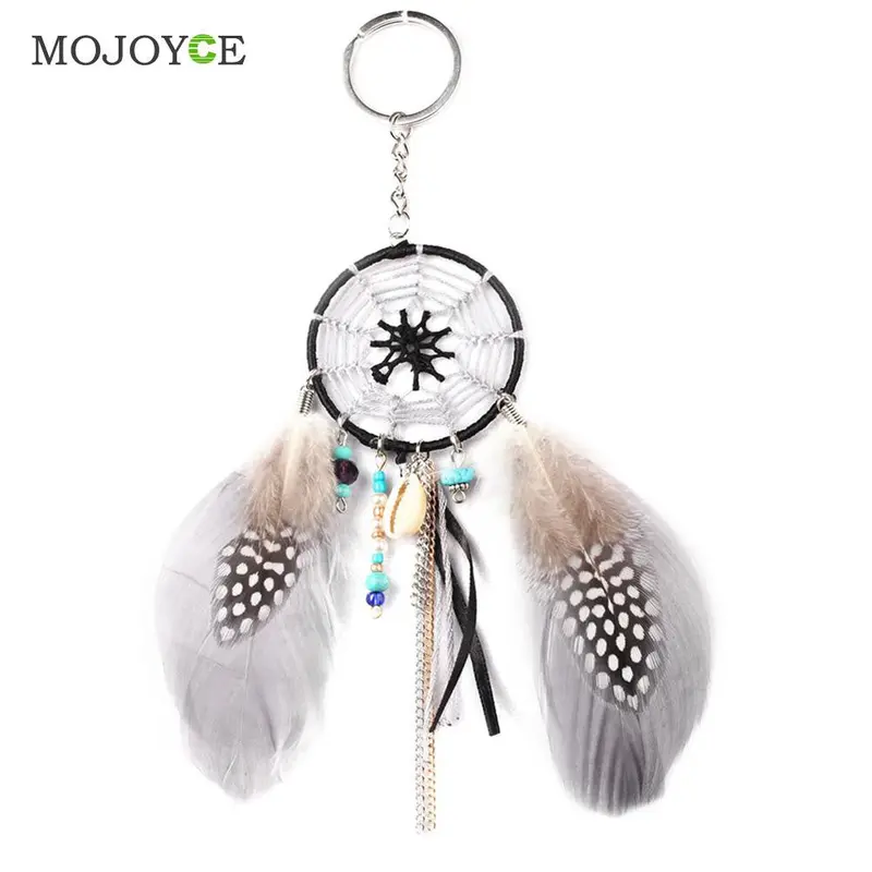Dream Catcher Feather Keyring Key Chain Ring Keychain Bag Pendant Charm 2