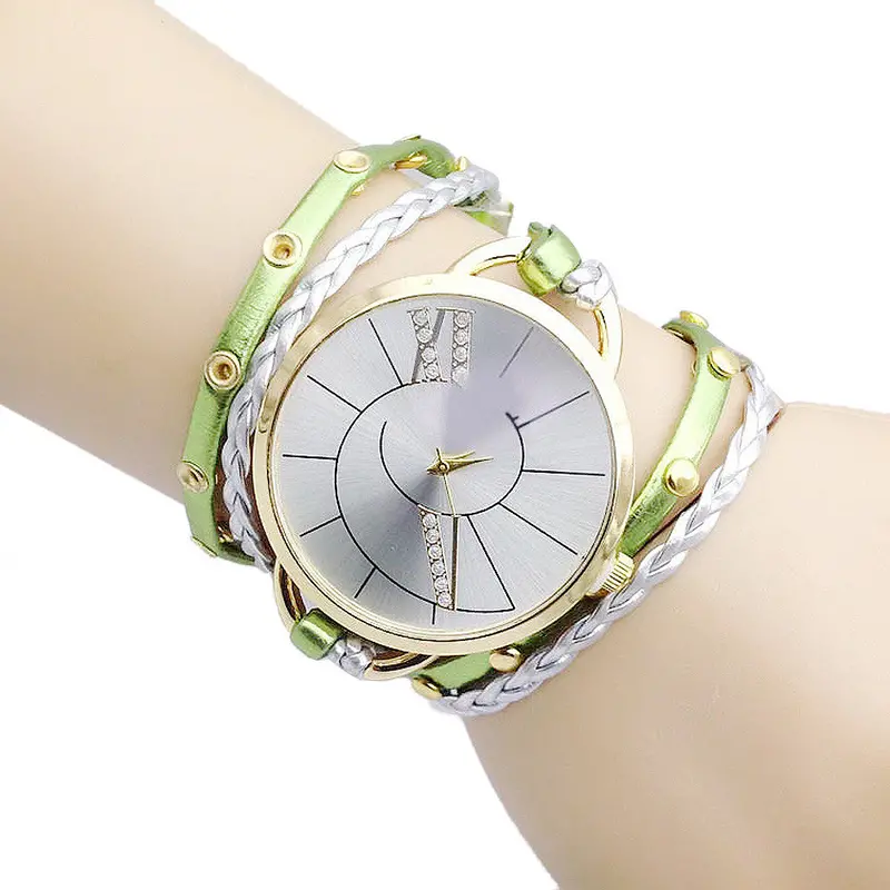 Dress Ladies Watches Bracelet Watch Women Relogio Feminino Casual Knit Long Leather Watch Clock Montre 5