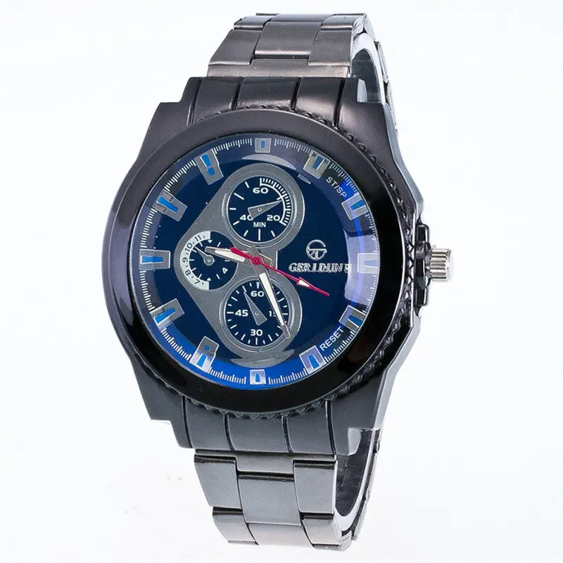 Dress Men Wrist Watch Luxury Motion Form Stainless Steel Sport Hour Analog Quartz Watch Business Saat Men Watches Feida 1