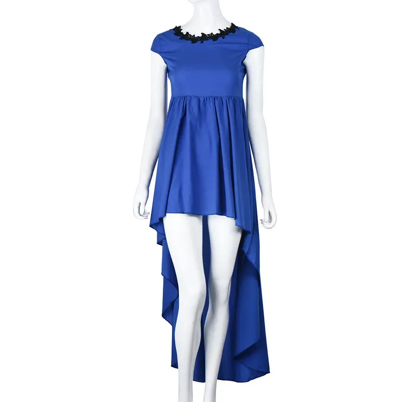 Dress Oneck Sleeveless Dress Blue Long Dresses Casual Maxi Dress Vestido De Festa 1