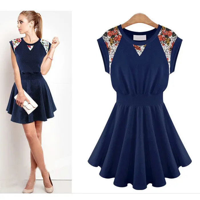 Dress Sexywomens Girl Floral Ruffle Women Casual Sleeveless Evening Party Prom Mini Dress Plus Size 1