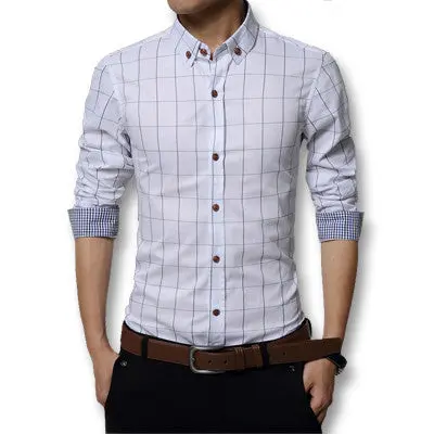 Dress Shirts Blue Shirtcausal Striped Shirtcamisa Social Masculina Chemise Homme 1
