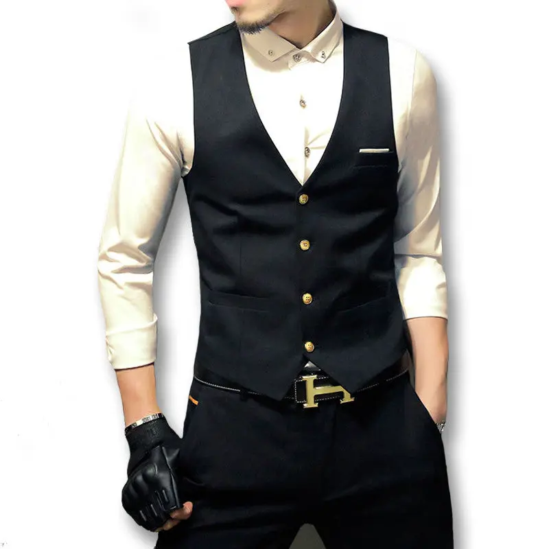 Dress Suit Vests Sleeveless Blazers And Jackets Casual Slim Fit Herren Anzug Veste De Loisir Blazers 1