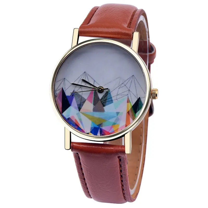 Dress Watch Women Pu Leather Band Elegant Clock Analog Quartz Dress Wrist Watch Relogio Feminino 3