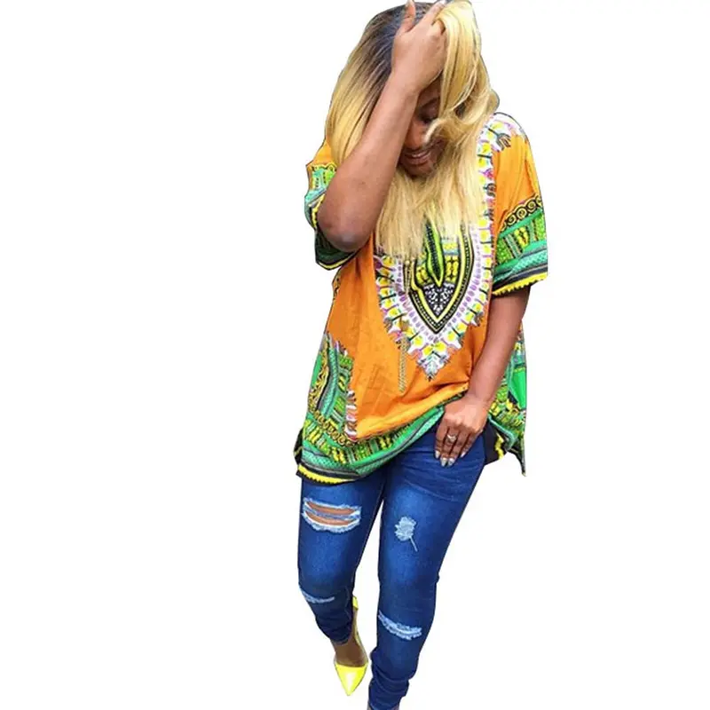 Dress Women African Print Dress Casual Straight Print Above Knee Mini Dresses Plus Size Womens Clothing Dress Feida 1
