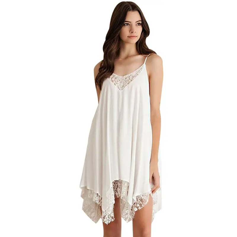 Dress Women Casual Beach Short Dress Tassel White Mini Lace Dress Sexy Party Dresses Vestidos Plus Size Robe 1