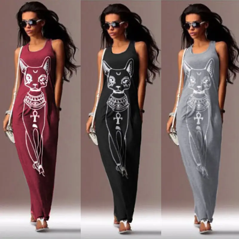 Dresses For Women Casual Sleeveless Boho Beach Long Dress Feida 4