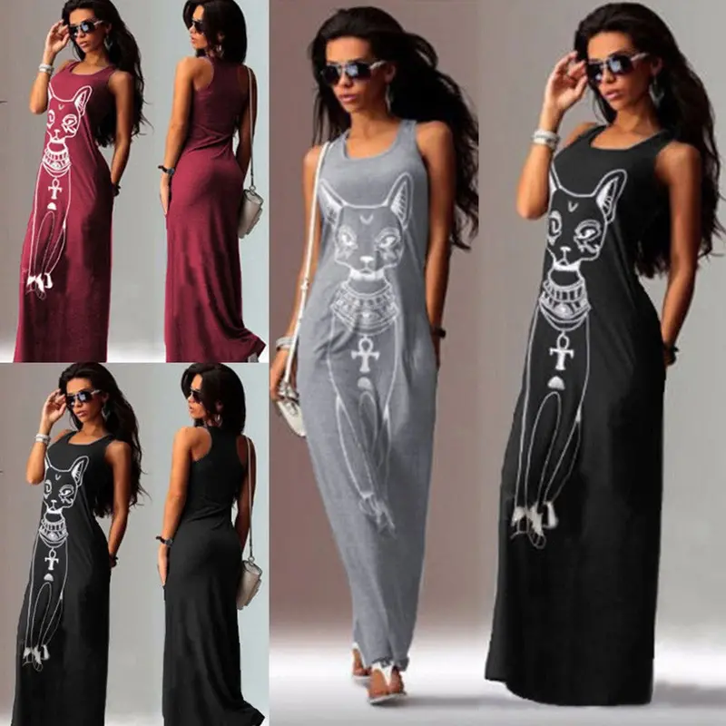 Dresses For Women Casual Sleeveless Boho Beach Long Dress Feida 5