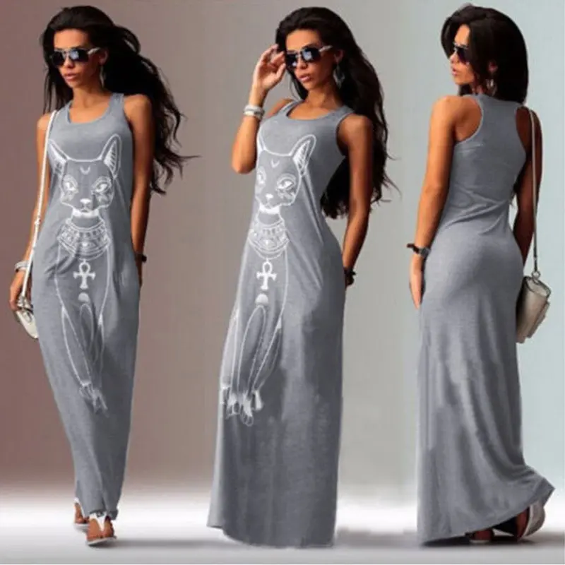Dresses For Women Casual Sleeveless Boho Beach Long Dress Feida 6