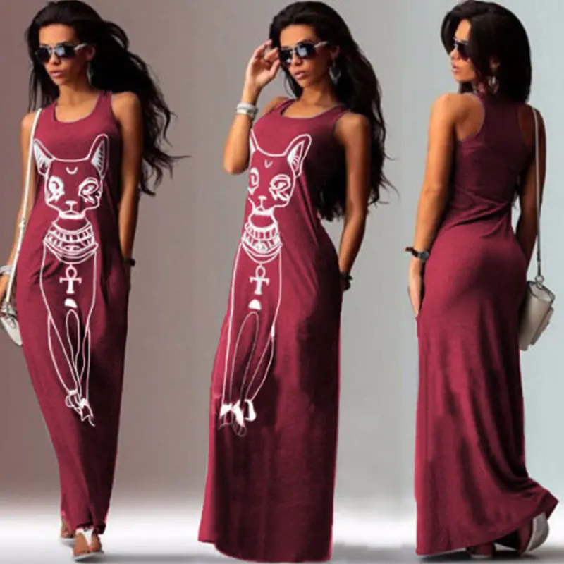 Dresses For Women Casual Sleeveless Boho Beach Long Dress Feida 9