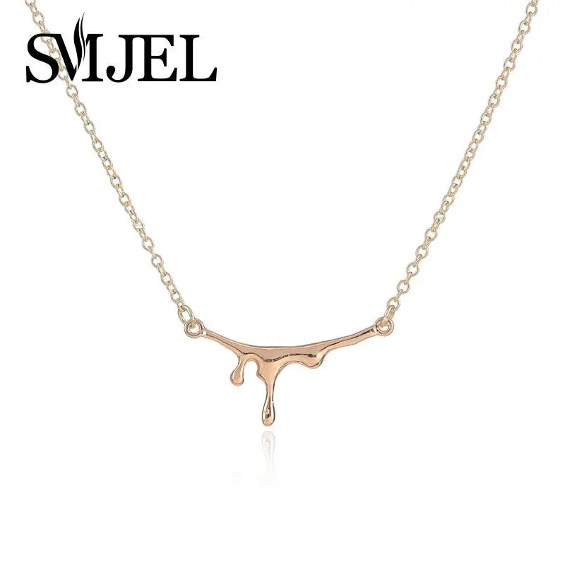 Dripping Paint Blood Necklace Spindrift Sea Spray Necklaces Water Drop Necklaces N099 1
