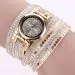 Duoya Girl Watch Gold Chic Leather Blocks Decorated Diamond Watches Women Bracelet Ladies Wrist Watch Bayan Kol Saati Feida 7