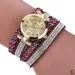 Duoya Watches For Women Stainless Steel Leather Strap Braided Bracelet Wrist Watch Women Watches Feida 3
