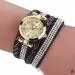 Duoya Watches For Women Stainless Steel Leather Strap Braided Bracelet Wrist Watch Women Watches Feida 5