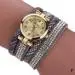 Duoya Watches For Women Stainless Steel Leather Strap Braided Bracelet Wrist Watch Women Watches Feida 6