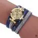 Duoya Watches For Women Stainless Steel Leather Strap Braided Bracelet Wrist Watch Women Watches Feida 7