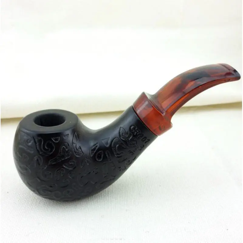 Durable Wooden Enchase Carved Tobacco Cigarettes Cigar Pipes Smoking Pipe Gift Without Holder Random Color52815 1
