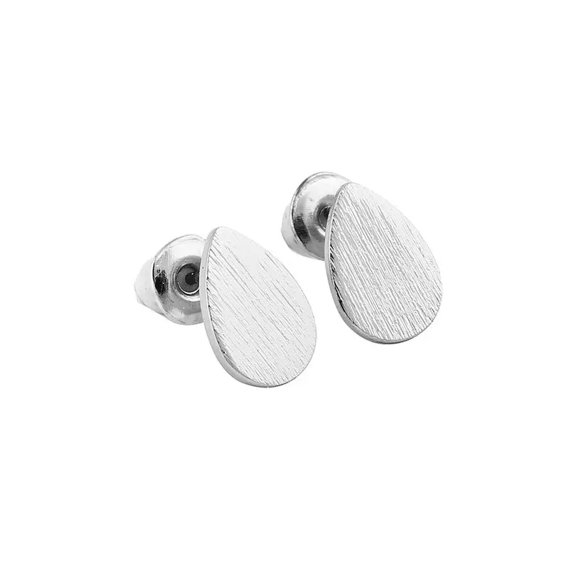 Earring Gold Silver Pink Gold Plated Brushed Eardrop Earrings Waterdrop Earrings S056 3