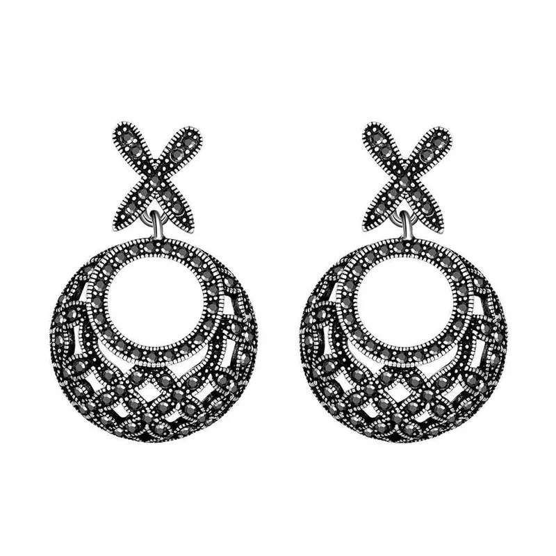 Earrings Circular Hollow Stud Pendientes To Us Bear Costume Jewellery 376 1