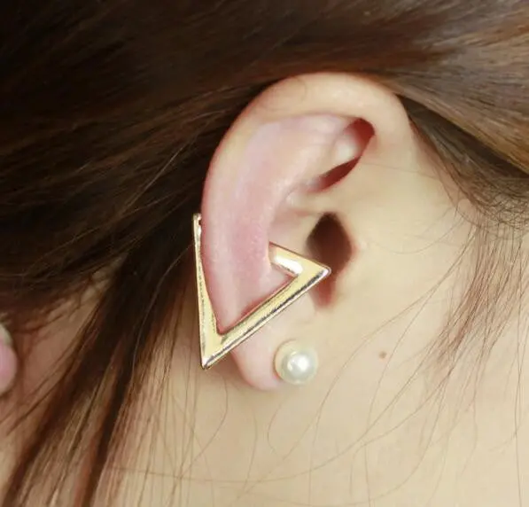 Earrings Geometric Triangle Earclips Birhtday Gift Simple Earrings S102 1