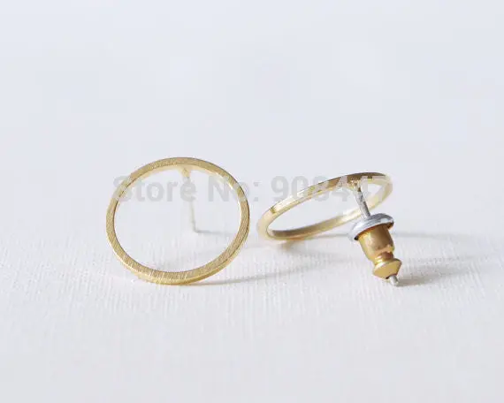 Earrings Jewelry Brushed Open Circle Stud Earrings Party Earrings 2
