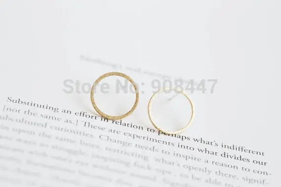 Earrings Jewelry Brushed Open Circle Stud Earrings Party Earrings 3