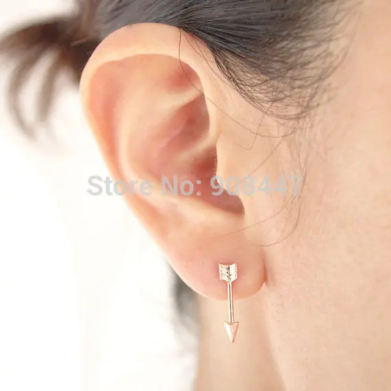 Earrings Silver 18K Gold Rose Gold Arrow Studs Earrings Cute And Popular Earrings S001 3