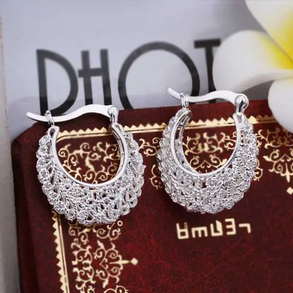 Earringsilver Plated Jewelry Earringsopenwork Flower Earing 329 1