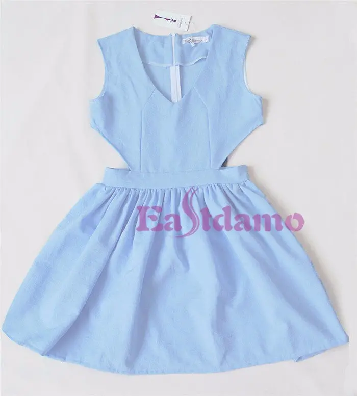 Eastdamo Dress Plus Size Casual Cut Out Dress Sexy V Neck Mini Dresses Sleeveless Elegant Party Dress For Women 1