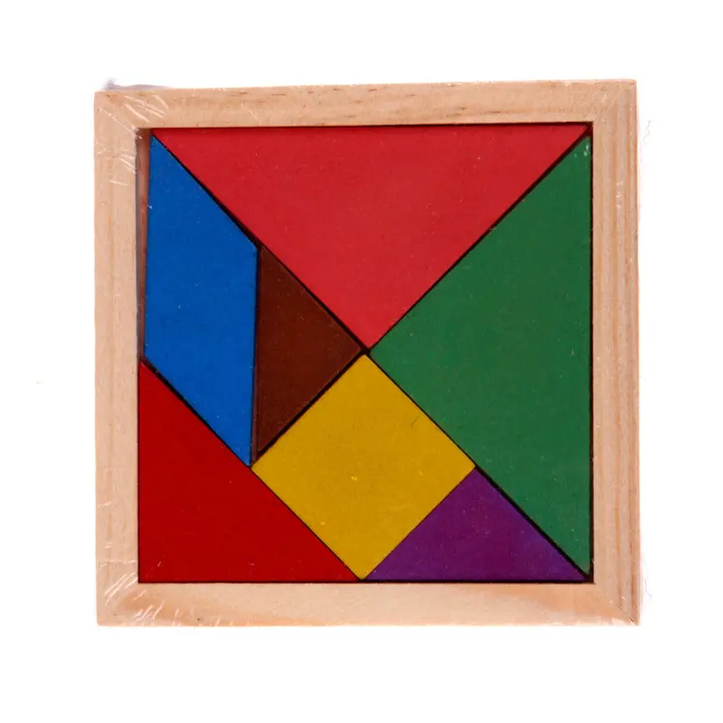 Educational Developmental Toy Wooden Tangram Brain Teaser Jigsaw Puzzle For Kids 1
