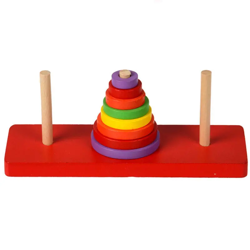 Educational Toy Kid Baby Solid Wood Blocks Stacking Toddler Block Toy For Children 1