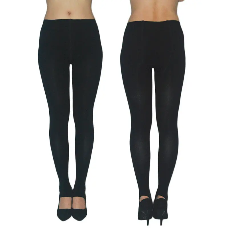 Elastic High Waiststretch Pencil Pantsladywarm Outer Stretch Pants Stepped Foot Pants Black 2