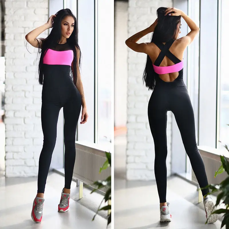 Elasticity Running Fitness Jumpsuit Womens Sexy Bodycon Jumpsuit Gym Skinny Sport Jumpsuit Backless Bandage Jumpsuits For Women 4