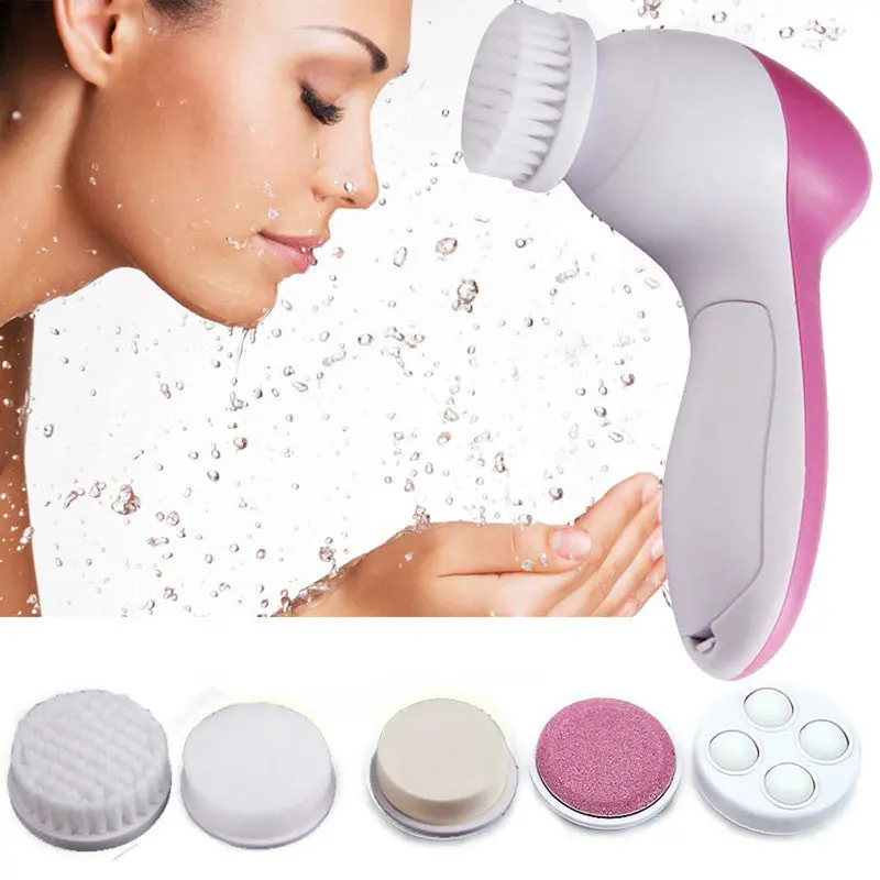 Electric Facial Cleaner Brushs 5 In 1 Face Skin Deep Care Brush Massager Electric Wash Face Machine 1
